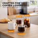 Tastyle Single Serve Coffee Maker with Built-in Detachable Milk Frother, Iced and Hot Coffee Machine for K Cup & Grounds, 40oz Removable Water Reservoir, 6 Cup Sizes, Fits 7.3" Travel Mug, Black