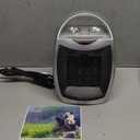 GiveBest Portable Electric Space Heater with Thermostat, 1500W/750W Safe and Quiet Ceramic Heater Fan, Heat Up 200 Square Feet for Office Room Desk Indoor Use, Silver