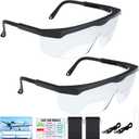 2 Set Aviation Flight Training Glasses Adjustable View Limiting Goggles Device, Tag Light Gun Signal(Clear)