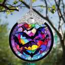 Christmas Ornament, Bat Christmas Decor, Bat Ornaments for Christmas Tree, Stained Glass Ornament, Bat Gifts, Holiday Decorations and Xmas Gifts Ideas