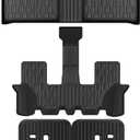 Floor Mats & Cargo Liner for 2021-2025 2026 Kia Sorento 6&7 Seats (not for Hybrid), Full Set All Weather Protection 1st,2nd,3rd Row Car Liners,Backrest Mat & Trunk Mat,Black