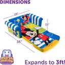 Marshmallow Furniture Kids Sofa, 2-in-1 Flip Open Couch & Bed, Mickey Mouse