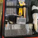 TLKKUE Leather Working Kit - Beginner's Leather Crafting Tool with Storage Bag, Leatherworking Tooling Kit for Sewing, Carving, Punching, Cutting, Stamping Tools (XXL)