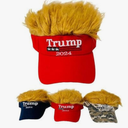 Trump 2024 Trump Hair MAGA Embroidered Visor HAT Cap (RED)