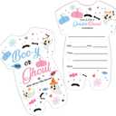 Halloween Gender Reveal Invitations Boo-y or Ghoul Shaped Invitations Set of 20 Boy or Girl Invites with Envelopes