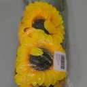 Laelfe Artificial Sunflower Flowers Long Stem Silk Fake Large Sunflowers Decoration for Outdoor Home Wedding Baby Shower Birthday Party Single Bulk Yellow Decor 6PCS (Dark Center)
