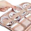 BELALIFE Portable Travel Cable Organizer Bag, Tech Storage Bag for Cord, Charger, Phone, Earphone, Hard Drive, USB, SD Card and Electronic Accessories, Pink
