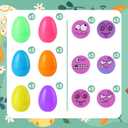 Seeiuua 18Pack Prefilled Easter Eggs with Toys Easter Glow in The Dark Bouncy Balls Bulk Easter Basket Stuffers Gifts for Kids, Easter Eggs Filled with Toys for Kids Easter Egg Toys