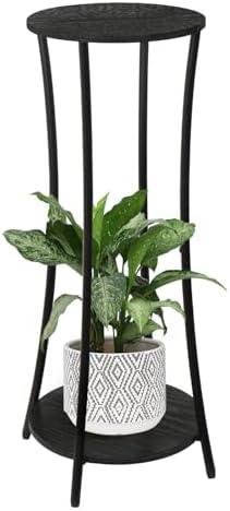 YINMIT Plant Stand Indoor,Round Potted Holder Rack,Flower Pot Stand Shelf,Round Supports Rack,Corner Plant Shelf for Balcony Garden Patio Living Room,Black