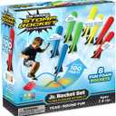 Stomp Rocket Jr Multi-Color Rocket Launcher for Kids, 8 Rockets - Fun Outdoor Kids Gifts for Boys & Girls - STEM Toy Foam Blaster Set Soars Up to 100 Feet - Ages 3 & Up