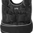 SPRI 20 lb Weighted Vest for Women & Men - Adjustable Weight Vest for Running, Strength Training, Endurance, and Fitness - Ten 2lb Weight Bags for Customized Workout - Comfort Fit and Durable Closure