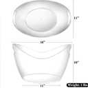 BARsics Large Clear Ice Bucket 3 Gallon(12L), Beverage Tub for Parties (2 Pack)