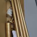 TWOPAGES 1" Heavy Duty 28-136" Adjustable Curtain Rod with Rings, Gold | Seamless Rod Design, Smooth & Quiet Gliding, Heavy Duty Carbon Steel, Secure Wall Mount, Easy Telescopic Adjustment