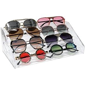 LoengMax Sunglasses Organizer - Clear Eyeglasses Display - Eyeglasses Storage - Essential Oils Holder(4 Layer)