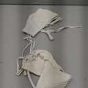 ZAFUL Womens Halter Triangle Cute Bikini Set Textured 2 Piece Swimsuit Tie Back Side Bottom Sexy Swimwear Summer Bathing Suit (Large, A01 White)