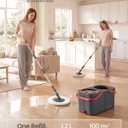 SONGMICS Spin Mop and Bucket Set, 6 Washable Microfiber Mop Heads, Wheels