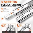 4 x 30 Inch Heavy Duty Drawer Slides, 250 lb Full Extension, Side Mount