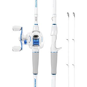 KastKing Centron Lite Twin-Tip Fishing Rod and Reel Combo
Baitcaster & Spinning Combo, 2-Piece Rods with Extra Tip,KastFlex IM6 Graphite Blanks, EVA Handle, Freshwater Fishing