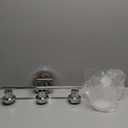 3-Light Bathroom Light Fixtures, Chrome Bathroom Wall Light with Clear Glass Shade, Bathroom Wall Lamp for Mirror Kitchen Living Room Hallway Cabinet