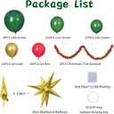 Christmas Tree Balloon Arch Kit Christmas Party Decorations Supplies, Balloon Christmas Tree Kit with Gold Red Green Balloons, Garland