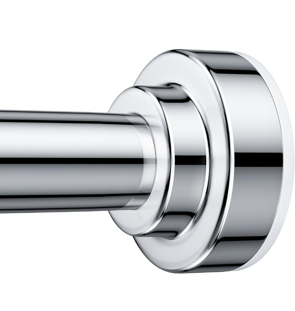 Shower Curtain Rod, 27-76 inch Adjustable Spring Tension Curtain Rod, Never Rust Anti-Slip Shower Curtain Rod for Bathroom, No Drilling, Never Collapse, Easy to Use, Silver