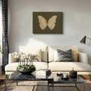 QMWIDKL Vintage Green White Butterfly Wall Art - Cottagecore Retro Nature Picture Prints Ready to Hang (12x16 inch)