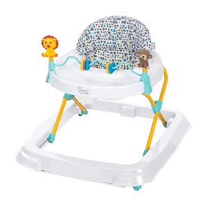 Smart Steps Trend Activity Walker with Removeable Toy Bar, Multi-Directional Front Wheels, Tray, Adjustable Height and Flat Fold Frame for Storage, Ages 6 Months +, Zoo-ometry White