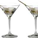 Riedel Vinum Martini Glasses - Crystal Glass, Dishwasher Safe, 2-Piece Set - Essential Home Bar Glassware 6416/77