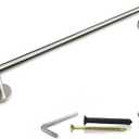 Brushed Nickel Towel Bar 24 Inch  Heavy Duty Stainless Steel SUS304 Towel Holder Rack for Bathroom, Kitchen, Bedroom Wall Mounted - Single Layer Shower Towel Hanger Rod