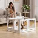 Clear-air Dog Playpen Indoor Acrylic Pen, 24" H, White, 8 Panels