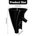 Flour Funnel for KitchenAid Mixer 5 Qt Anti-Splash Attachment for Tilt-Head Stand Mixer 4.5 & 5 Quart (KSM150), No-Mess Baking Tool for Adding Flour & Powdered Sugar (Black)