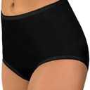 Carole Brand - Classic Nylon Panties For Women Full Cut, High Rise Briefs - Pack of 3 (12 PLus)