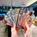 for iPhone 17 Case, Glitter Clear Cute Paw Love Heart, Compatible with MagSafe, Strong Magnetic Full Camera Lens Protection Cover, Soft Slim Bling Phone Case 6.3" - Red