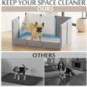 Dog Litter Box with High Walls, Foldable No-Assembly Indoor Dog Potty Tray, Waterproof No-Spill Dog Pee Pad Holder for Small and Medium Dogs, Easy to Clean, Gray (33"x22"x16")
