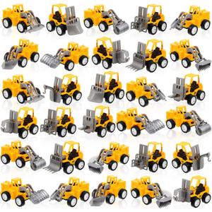 Sosation 36 Pcs Construction Party Favors Engineering Trucks Small Digger Truck Toys Pull Back Vehicles Mini Excavator Toy Car Set for Kids Birthday Boys Girls Stocking Stuffers (Full Set)