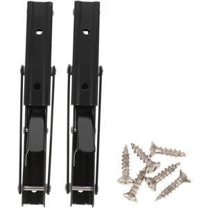 2pcs Stainless Folding Brackets Heavy Duty Support for Wall Mounted Shelves for Space Saving Tables and Microwave Oven Storage