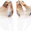 Small Bird Figurines Home Decor Glass Crystal Bird Statue Modern Style Decorative Ornaments for Living Room, Bedroom, Farmhouse, Office Desktop, Book Shelf, Coffee Table, Cabinets (Gold)