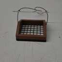 Kingsyard Upgraded Upside Down Suet Feeder for Outside Hanging - Recycled Plastic Wild Bird Feeder with Rainproof Roof for Attracting Woodpeckers Nuthatches Chickadees Finches. Brown