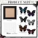 6 Sets Halloween 3D Artificial Butterfly Wall Decor Gothic Double Layer Butterfly Tables Centerpieces Decorations with Wooden Shadow Box for Home Bedroom Living Room Gallery Accent