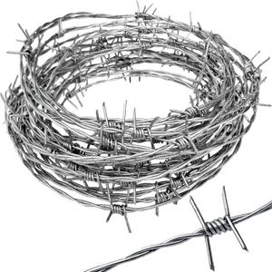 Real Barbed Wire 25ft 18 Gauge - Great for Crafts, Fences, Critter Deterrent (25ft 18 Gauge, 4 Point)
