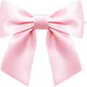 60 Pack Twist Tie Bows 3.3 Craft Bows Satin Ribbon Bow for Gift Wrapping, Treat Bags, Party Favors & Craft Decoration Light Pink