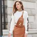 Viverte Crossbody Bags for Women Initial Sling Bag Cross Body Fanny Packs Personalized Gifts for Mom Women Wife (Brown-Z)