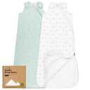 2Pack Organic Baby Sleep Sacks, 100% Cotton  Soft & Breathable 0.5TOG Baby Wearable Blanket, Toddler Sleeping Sack 1824 months, Easy to Wear Transitional Swaddles for Newborns, Infants (Bunnies, L)