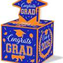 ChillHui 2026 Graduation Money Gifts Pull Box for Cash, Blue and Orange Class of 2026 Graduation Money Holder for Grad Party