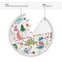Christmas Dinosaur Christmas Tree Skirt 48 Inch Tree Skirt for Holiday Christmas Decorations Xmas Tree Skirt with White Fringed Border