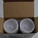 Pack of 2 Outdoor LED Pillar Candles 3x7 White with Timer and Remote - IP65 Waterproof Battery Operated LED Pillar Candles - Flickering Flameless Candle Unscented for Outside