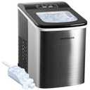 Frigidaire Compact Countertop Ice Maker, Makes 26 Lbs. of Bullet Shaped Ice Cubes Per Day, Silver Stainless