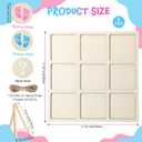 Geetery Gender Reveal Table Board Game Wooden Gender Reveal Board with 10 Game Chips 1 Twine and 1 Support Easel Funny Baby Shower Ideas for Boy or Girl Party Supplies Baby Table Decor (Footprint), 11.81 x 11.81 x 0.39 inches