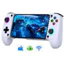 LIFUFUTEE Mobile Gaming Controller for iPhone/Android, Wireless Phone Controller with Hall Joysticks, Mobile Controller Phone Case Support for Xbox Game Pass, Steam Link & More, White