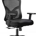 NOBLEWELL Ergonomic Office Chair with Padded Lumbar Support, 2D Headrest, Adjustable Armrests, Upgraded Contoured Seat Cushion, 130 Rocking Tilt, Computer Gaming Chair for Home Office